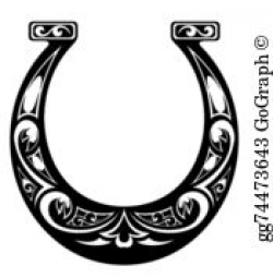 Lucky Horseshoe Clip Art - Royalty Free - GoGraph