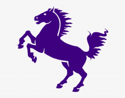 Horseshoe Clipart Purple - Purple Mustang Horse - Free Transparent ...