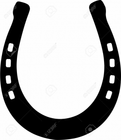 horse shoe Horseshoe with bow silhouette clipart clipground jpg ...