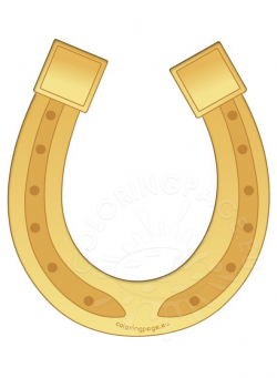 Saint Patrick\'s Day Gold horseshoe – Coloring Page