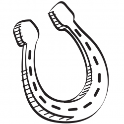 Horseshoe black and white clipart clipart kid - Clipartix