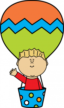 Boy in a Hot Air Balloon Clip Art - Boy in a Hot Air Balloon ...