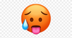 Emoji Sticker - Hot Face Emoji Ios, HD Png Download ...