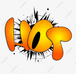 Cartoon Word Art Hot Gradient Art Word Creative Design ...