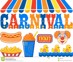Headline Illustration Of The Word Carnival With Hot Dog ...