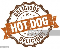 Hot dog brown grunge retro vintage isolated seal Clipart ...