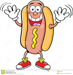 Cartoon Hotdog Waving Stock Images - Image: 32908764 in 2019 ...