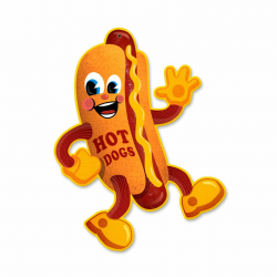 Hot Dog Dancing Snack Metal Sign 16 x 20 | Theater Signs ...