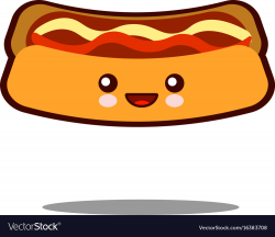 Hot-dog cartoon character icon kawaii fast food