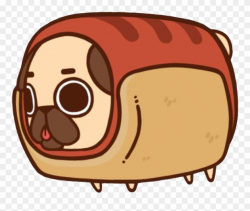 Cute Kawaii Dog Pug Hotdog Animal Nature Food Yummy - Cute ...