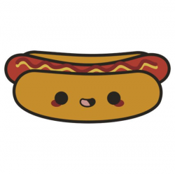 Yummy kawaii hot dog\' Sticker by peppermintpopuk in 2019 ...