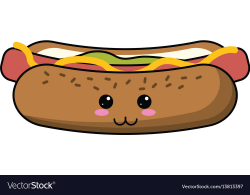 Kawaii hot dog fast food