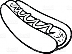 Hotdog clipart black and white, Hotdog black and white ...