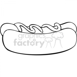 hotdog outline clipart. Royalty-free clipart # 383076