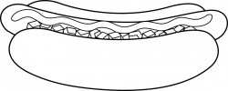 Hotdog clipart outline, Hotdog outline Transparent FREE for ...