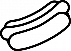 Hotdog clipart black and white, Hotdog black and white ...