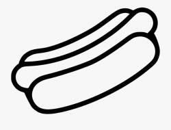 Hot Dog Royalty Free Clip Art Transprent - Black And White ...