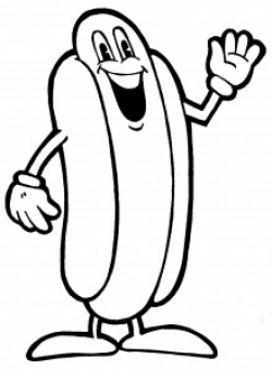Hot Dog Clipart Black And White | Clipart Panda - Free ...