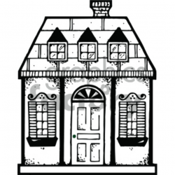 house 004 bw clipart. Royalty-free clipart # 405042