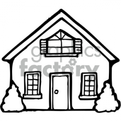house 001 bw clipart. Royalty-free clipart # 405044