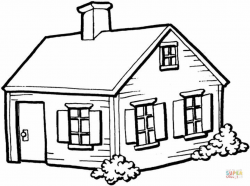 Small House In The Village coloring page | Free Printable ...