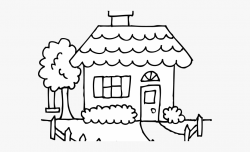 Home Clipart Black And White - Cartoon House Coloring Pages ...