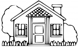Old farm house black and white clipart - Clip Art Library