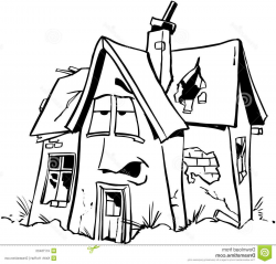 Old House Clipart Black And White