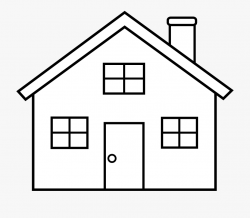 Simple Black And White House - House Outline Clip Art ...