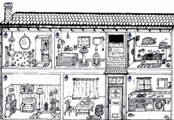Parts of the house clipart black and white » Clipart Station
