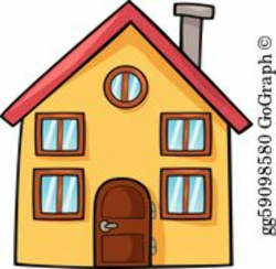 Cartoon House Clip Art - Royalty Free - GoGraph