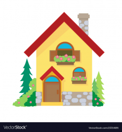 House cartoon or house clipart cartoon