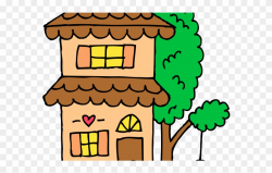 Crow Clipart House - Transparent Background Cute House Clipart - Png ...