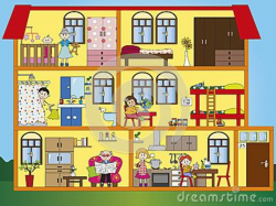 Inside House Clipart House Interior Illustration | Ab initio | House ...
