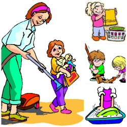 Children helping parents at home clipart | clipart | House clipart ...