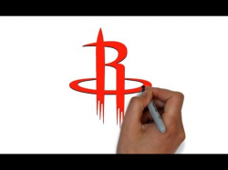 HOW TO DRAW HOUSTON ROCKETS LOGO - YouTube