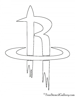 NBA Houston Rockets Logo Stencil | Free Stencil Gallery
