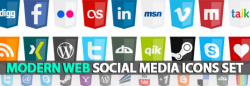 Web Social Icons Set – HTML5 Logo Style | Icons | Graphic ...