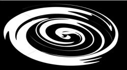 Hurricane White on Black | Natural Disaster Clipart