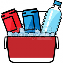 ice cold drinks in a cooler icon clipart. Royalty-free clipart # 398237