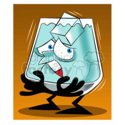 larry the cartoon glass character cold from ice clipart. Royalty-free  clipart # 397430