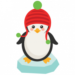 Penguin on Ice SVG scrapbook cut file cute clipart files for ...