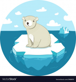 Polar bear on ice