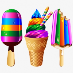 Glaces Ice Cream Clipart, Rainbow Bubbles, Color Vector ...