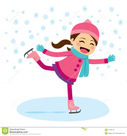 Ice skates clipart Unique Little Girl clipart skating Pencil ...