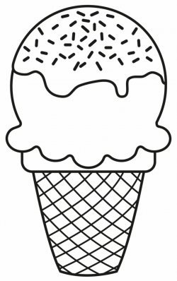 Ice Cream Cone Clipart Black And White | Free download best Ice ...