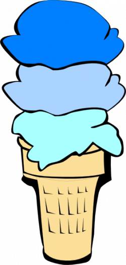 Ice Cream Cone Blue Scoops Clip Art at Clker.com - vector clip art ...