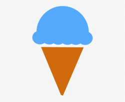 Ice Cream Silhouette Clip Art - Blue Ice Cream Cone - 396x595 PNG ...