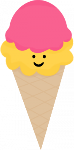 Happy Face Ice Cream Cone Clip Art - Happy Face Ice Cream Cone Image