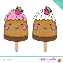 Kawaii Ice Cream Clip Art